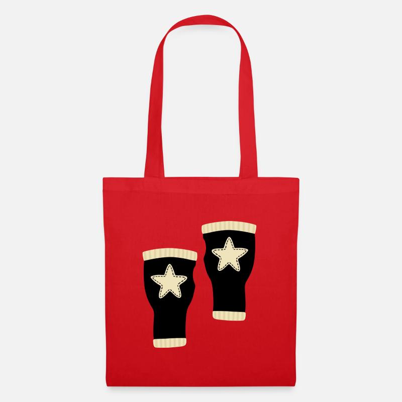 Star Fingerlose Handschuhe Design - Stoffbeutel - Rot