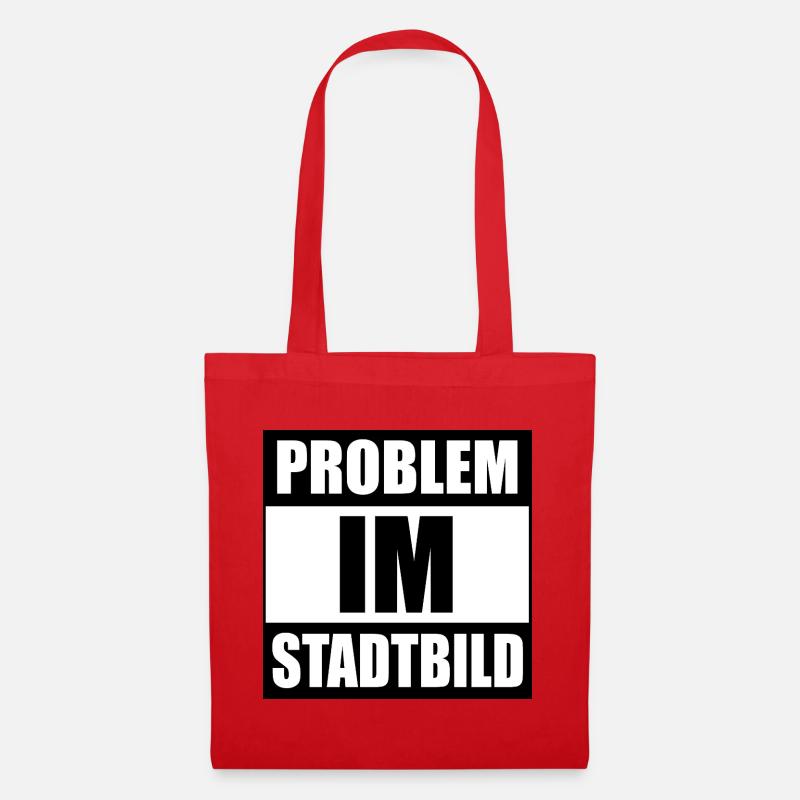 Problem im Stadtbild - Stoffbeutel - Rot