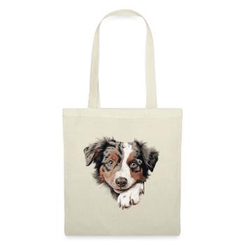 Playful Pooch Portrait - Tote Bag - red - Front