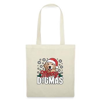 Merry Dogmas Hund mit Santa - Stoffbeutel - Rot - Vorne