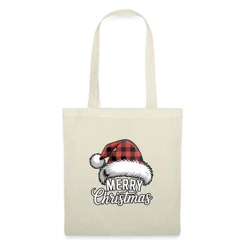 Plaid Santa Christmas Design - Tote Bag - red - Front