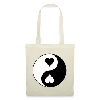 Heart YinYang Contrast - Tote Bag - red - Front