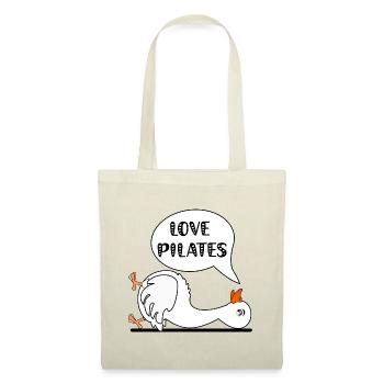 Pilates Lustige Gans - Stoffbeutel - Rot - Vorne