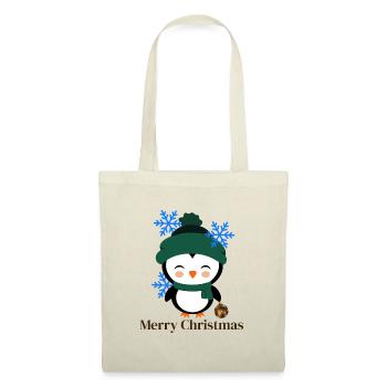 Winter penguin with snowflakes - Tote Bag - red - Front