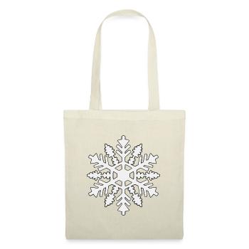 Silhouette de flocon de neige - Sac en tissu - rouge - Devant