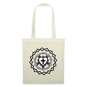 Lutheran rose and Crown of thorns - Tote Bag - red - Front