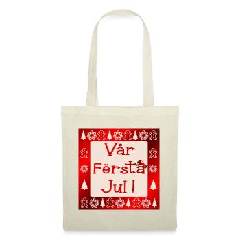 Notre premier Noël - Sac en tissu - rouge - Devant