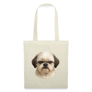 Pug Kopf Portrait Charme |  Shih Tzu - Stoffbeutel - Rot - Vorne