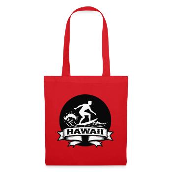 Surfer Hawaii Wellenbanner - Stoffbeutel - Rot - Vorne