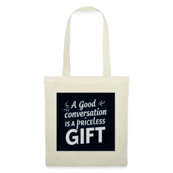 A Good Conversation is a Precious Gift - Tote Bag - red - Front