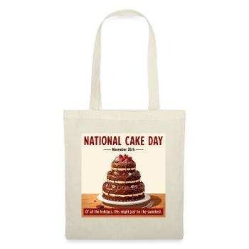 National Cake Day – Holiday Chocolate Cake - Tote Bag - red - Front
