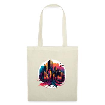 Néon urbain dans un style surréaliste - Sac en tissu - rouge - Devant