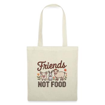 Friends not Food - Cool Veganism Logo - Tote Bag - red - Front
