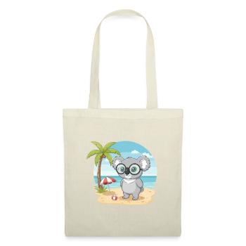 Süßer Koala mit Brille Strand-Sommerurlaub - Stoffbeutel - Rot - Vorne