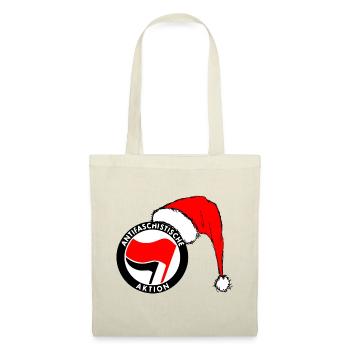 Antifa Noël - Père Noël - Noël - Sac en tissu - rouge - Devant