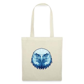 Aigle géométrique en nuances de bleu - Sac en tissu - rouge - Devant