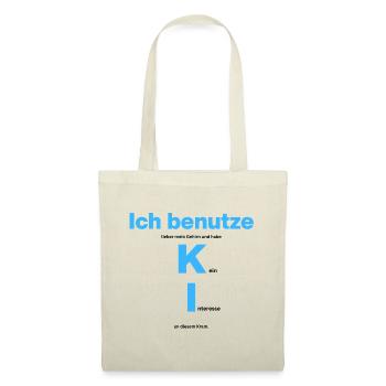 Ich benutze lieber mein Gehirn – kein KI Interesse - Stoffbeutel - Rot - Vorne