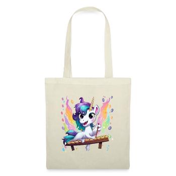Regenbogen Einhorn Klangzauber - Stoffbeutel - Rot - Vorne