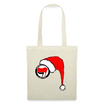 Antifa Noël - Père Noël - X-MAS-Aktion - Sac en tissu - rouge - Devant