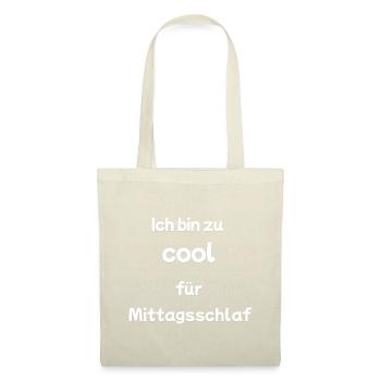 Ich bin zu cool für Mittagsschlaf – Kinder Shirt - Stoffbeutel - Rot - Vorne