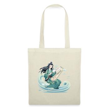 Guqin Master on Sea Wave - Tote Bag - red - Front