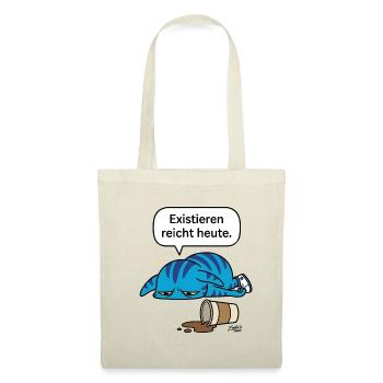 Existing is enough today - Zooki Burnout Saying - Tote Bag - red - Front