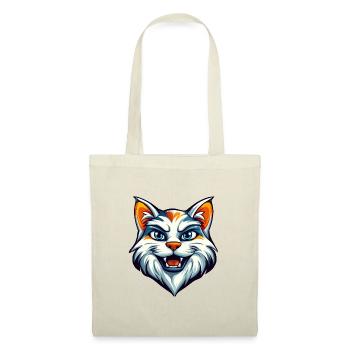 Wildes Katzen-Maskottchen-Logo - Stoffbeutel - Rot - Vorne