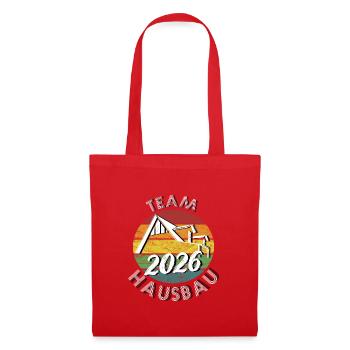 Team Haubau 2026 Builder Builder rétro vintage - Sac en tissu - rouge - Devant