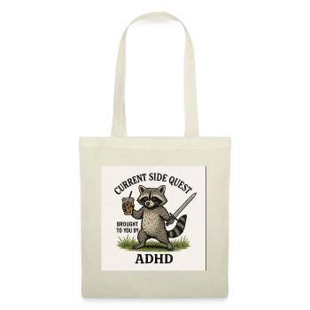 Raccoon Side Quest ADHD - Tote Bag - nature - Front