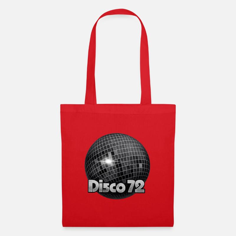 Disco72 Spiegelkugel Motiv - Stoffbeutel - Rot