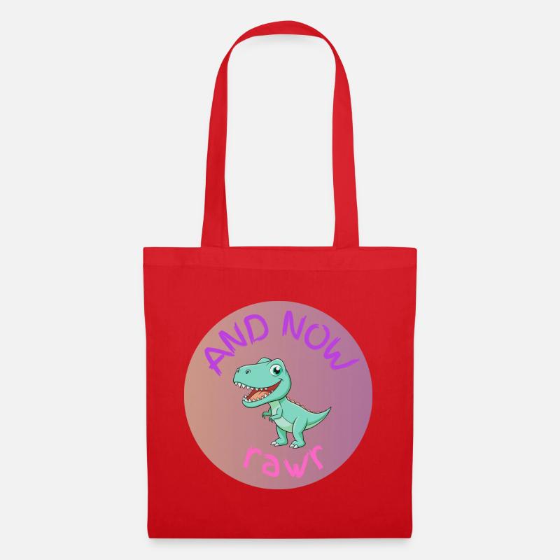 UND JETZT RAWR - Dino - Stoffbeutel - Rot