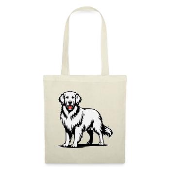 Golden Retriever dans une posture fière - Sac en tissu - rouge - Devant