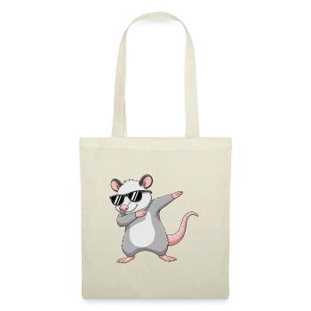 Dessin animé de lunettes de soleil d’opossum à tapoter cool - Sac en tissu - rouge - Devant