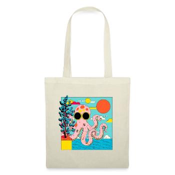 Pink Octopus in Summer Pop Art Style - Tote Bag - red - Front