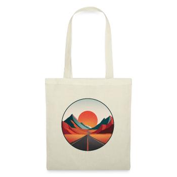 Vintage Travel Logo - Adventurers - Retro Landscape - Tote Bag - red - Front
