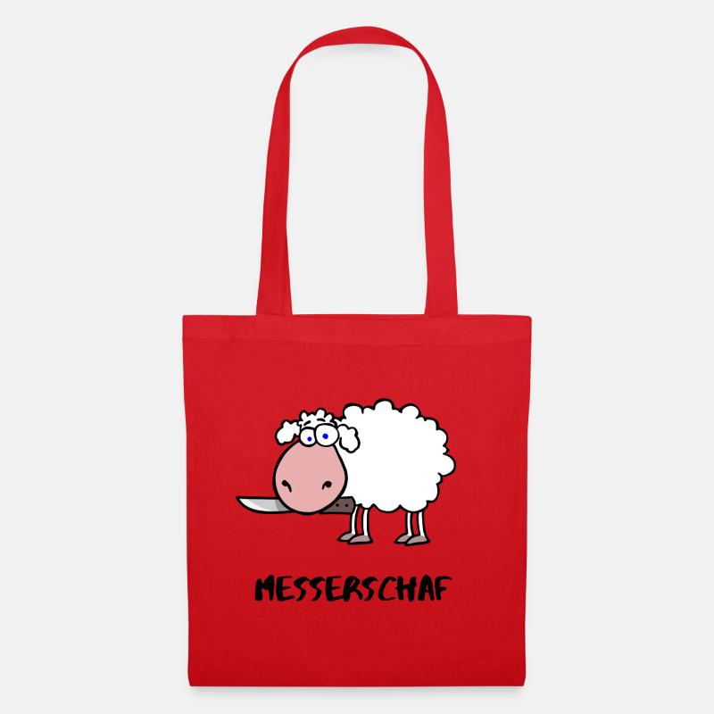 Messerschaf - Stoffbeutel - Rot