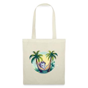 Sleeping unicorn in palm tree paradise - Tote Bag - red - Front