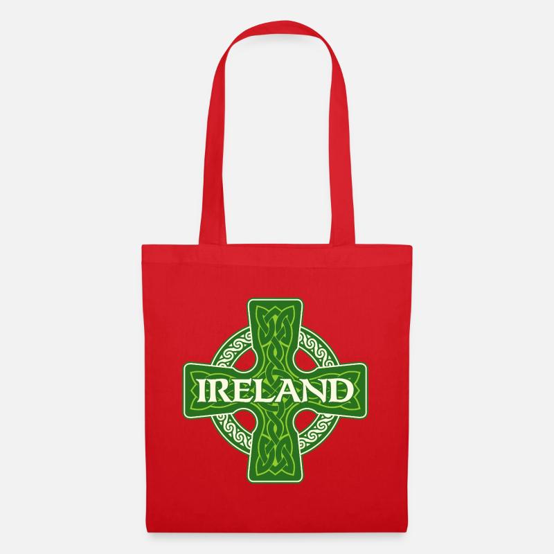 Trèfle de Saint-Patrick Celtique d’Irlande - Saint-Patrick - Sac en tissu - rouge
