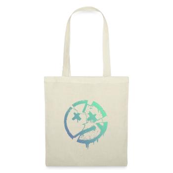 Cercle grunge avec X – Imprimé - Sac en tissu - rouge - Devant