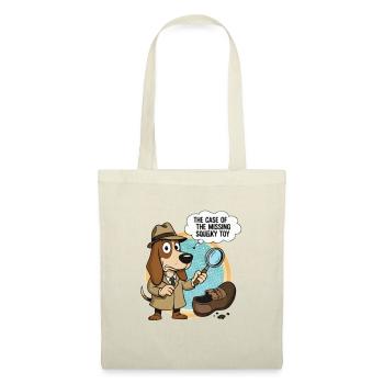 Chien détective et jouet disparu - Sac en tissu - rouge - Devant
