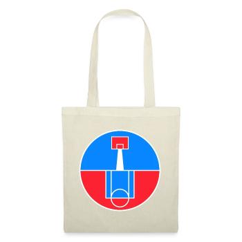 Circular Basketball Court Badge - Tote Bag - red - Front