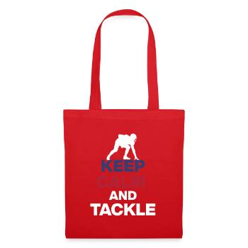 KEEP CALM AND TACKLE! FOOTBALL FAN US EVENT - Tote Bag - red - Front