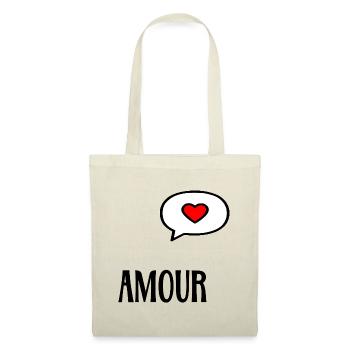 Amour Cœur - Sac en tissu - rouge - Devant