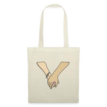 Romantic Couple Holding Hands Valentine - Tote Bag - red - Front