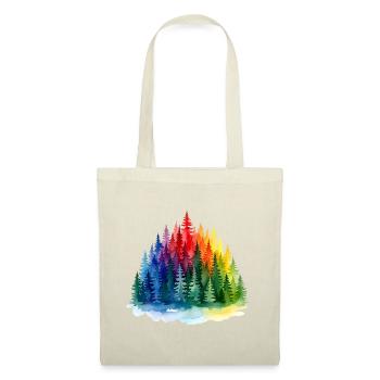 Rainbow Forest Silhouette Rainbow forest - Tote Bag - red - Front
