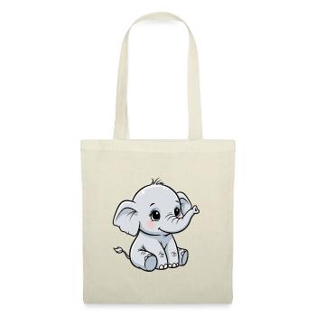Cuddly Cute Baby Elephant - Tote Bag - red - Front