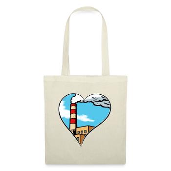 Industry Heart Factory Love Statement Environmental Protection - Tote Bag - red - Front