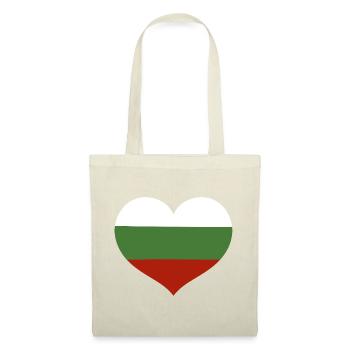 Bulgarian Flag Heart Emblem - Tote Bag - red - Front