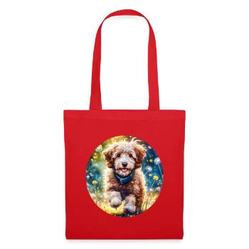 Aussiedoodle au soleil - Sac en tissu - rouge - Devant