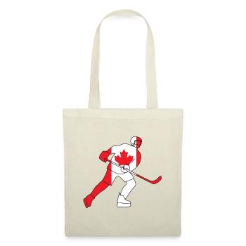 Hockey player with the Canadian flag - Tote Bag - red - Front